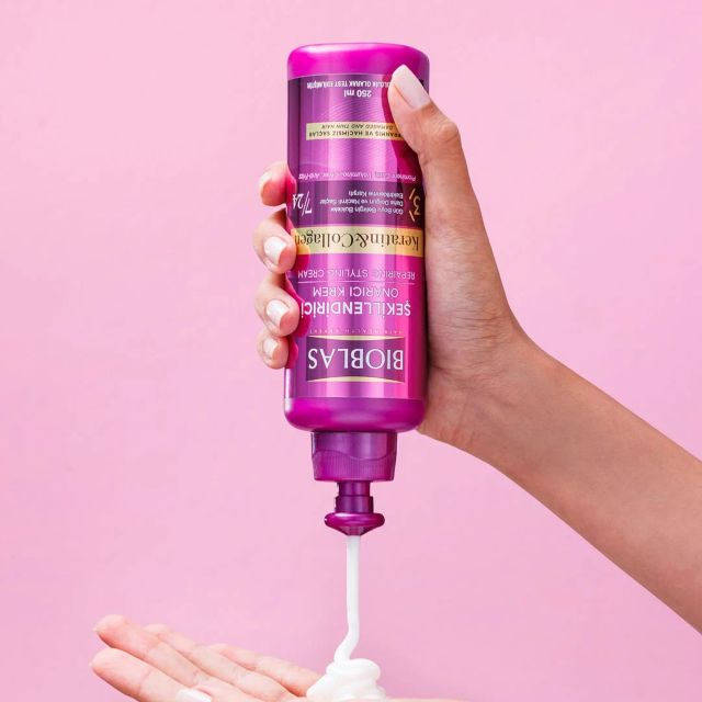 Cremă de stilizare bucle Keratin/Collagen Bioblas 250 ml [3]