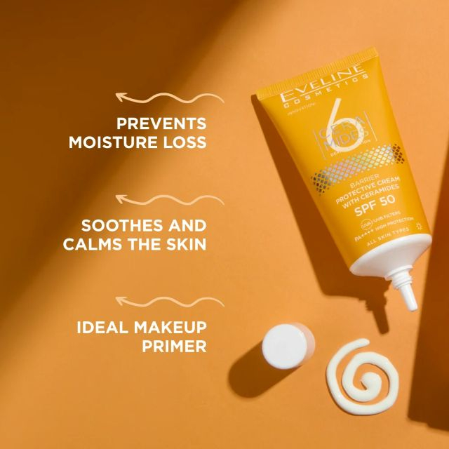 Cremă protectoare cu ceramide Derma Solution Barrier Protective Cream SPF 50 Eveline 30 ml [4]