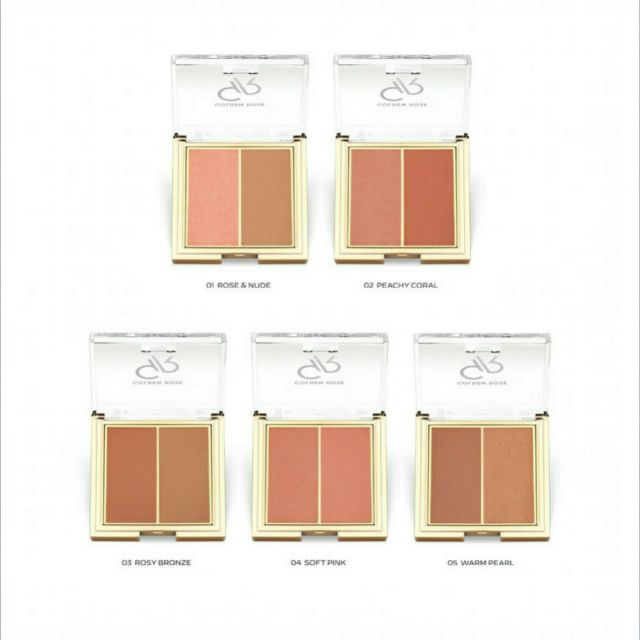 Fard de obraz 02 PEACHY CORAL Iconic Blush Duo Golden Rose 2 x 3 g [2]