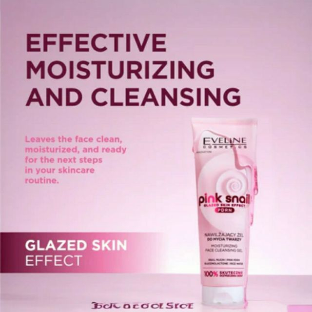 Gel hidratant de curățare a feței cu extract de melc roz Eveline 140 ml [2]