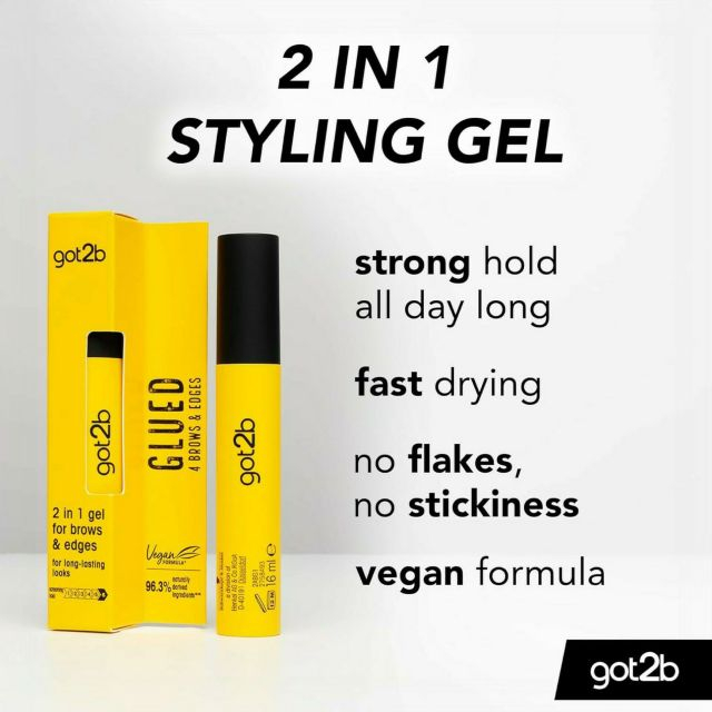 Gel transparent pentru stilizarea și fixarea sprâncenelor Got2b Glued 4 Brows & Edges 2 in 1 Gel 16 ml [2]
