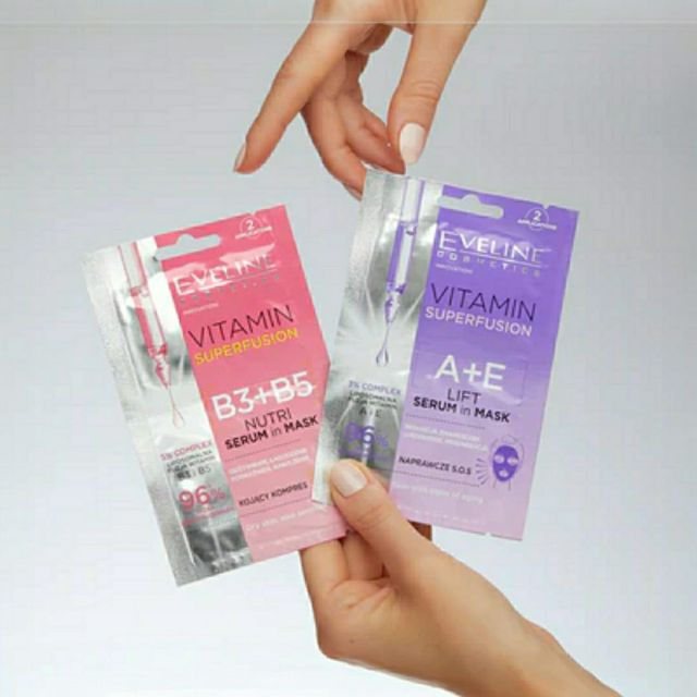 Mască facială ser hrănitoare Vitamin Superfusion B3+B5 Eveline 2 x 5 ml [2]