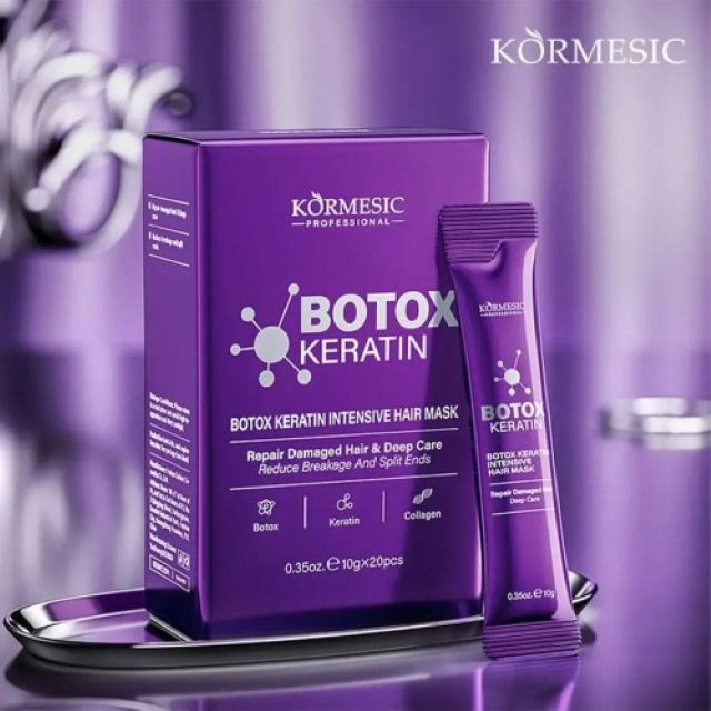 Mască intensivă pentru păr cu keratină şi efect botox Kormesic Professional Botox Keratin Intensive Hair Mask 20 buc.X 10 g [2]