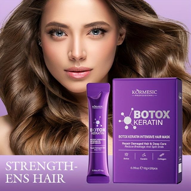 Mască intensivă pentru păr cu keratină şi efect botox Kormesic Professional Botox Keratin Intensive Hair Mask 20 buc.X 10 g [3]