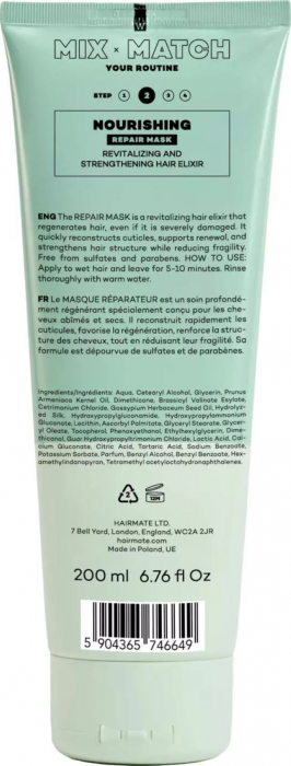 Masca reparatoare pentru par uscat,deteriorat 200 ml Hairmate [2]