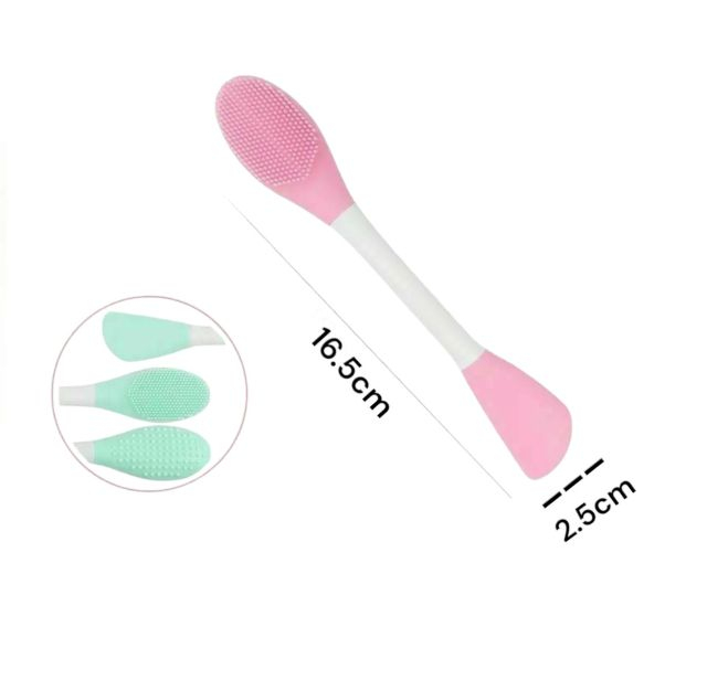 Perie curățare față și spatulă pentru mască din silicon [1]