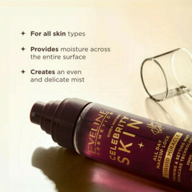 Primer/Spray de fixare Eveline Celebrity Skin Liquid Miracle All Day Makeup Lock/Priming & Setting Mist 100 ml [4]