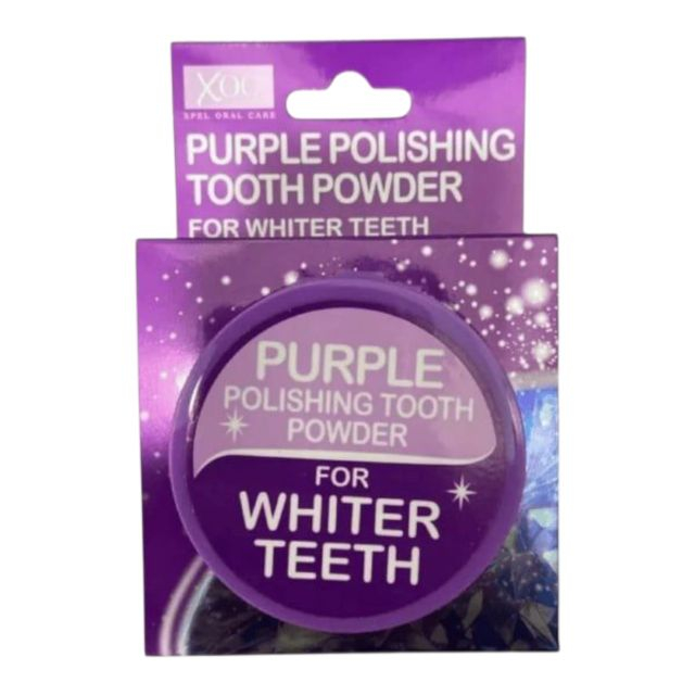 Pudră pentru curățat și albit dinții Purple Polishing Tooth Powder XOC 30 g [1]