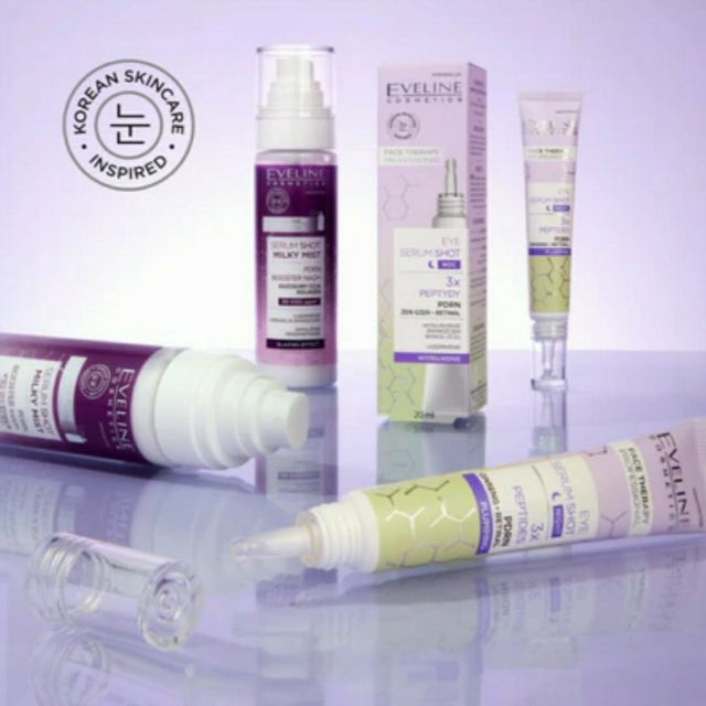 Ser concentrat pentru rejuvenarea nocturnă a zonei delicate din jurul ochilor Face Therapy Professional Eye Serum Shot Eveline 20 ml [7]