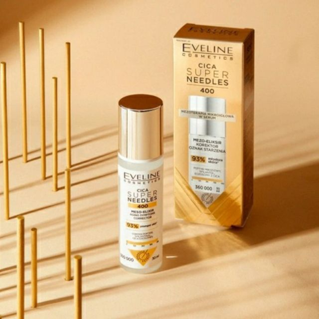 Ser Corector Anti-imbătrânire Cica Super Needles 400 Mezo-Elixir Eveline 30 ml [2]