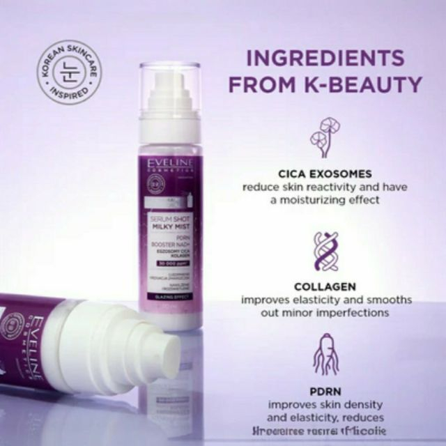 Ser - Mist lăptos Serum Shot Milky Mist PDRN Booster NAD+ Exozomi Cica și Colagen Eveline 110 ml [5]
