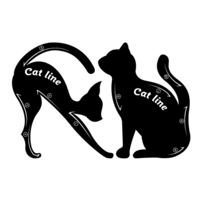 Set de șabloane pentru eyeliner Cat Line [2]