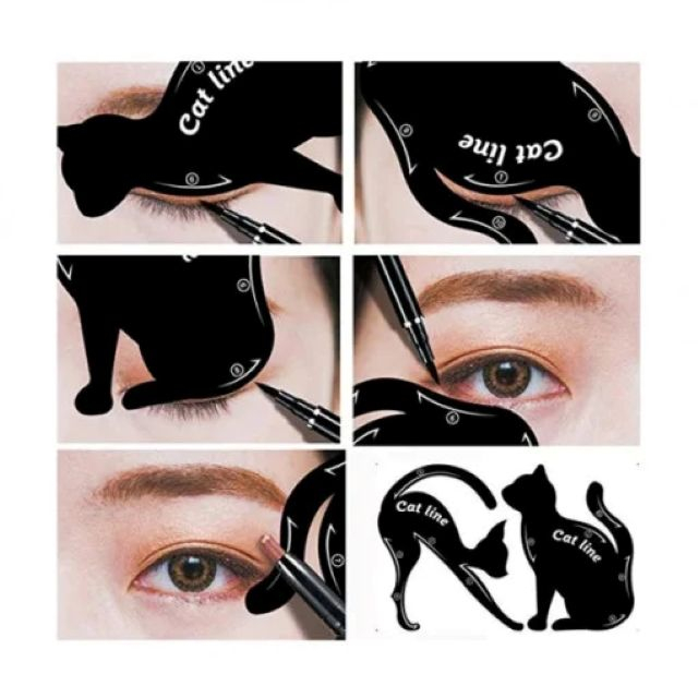 Set de șabloane pentru eyeliner Cat Line [3]