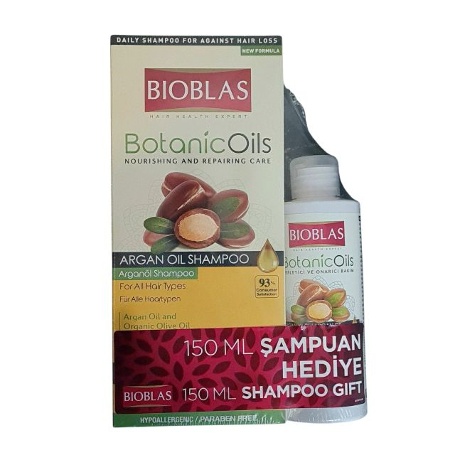 Set Sampon cu Ulei de Argan 360 ml + Sampon cu Argan 150 ml Bioblas [1]