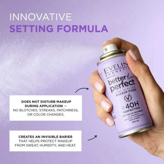 Spray de fixare a machiajului Better Than Perfect Stay In Place Makeup Fixer Eveline 100 ml [3]