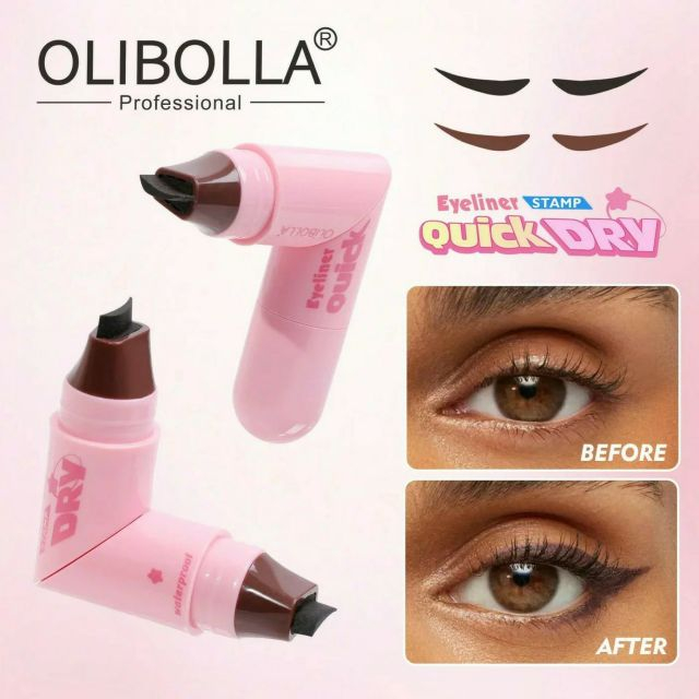 Tuș de ochi cu două capete, Maro - rezistent la apă/uscare rapidă Olibolla 1.15 ml [4]