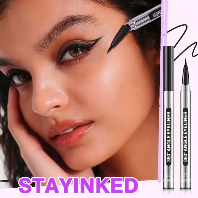 Tuș de ochi lichid 01 Negru 360° Angle Eyeliner Olibolla 0.85 ml [2]