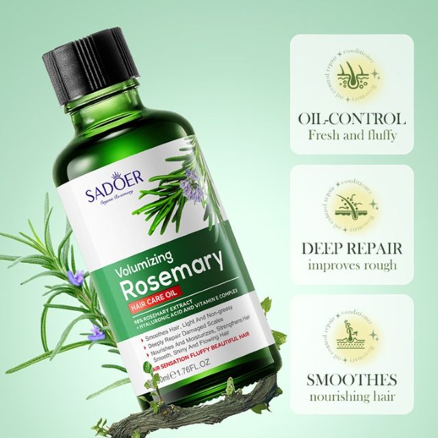 Ulei tratament pentru volumul părului Volumizing Rosemary Hair Care Oil Sadoer 50 ml [3]
