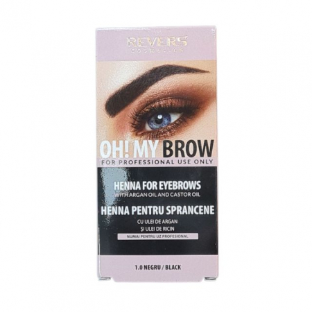 Vopsea sprancene - Henna pentru sprancene 1.0 Negru Revers