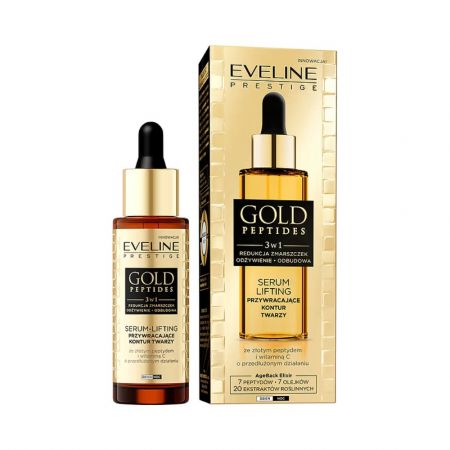 Ingrijirea tenului - Ser pentra fata Anti-Rid si Lifting, Gold Peptides, 3IN1, 30ML