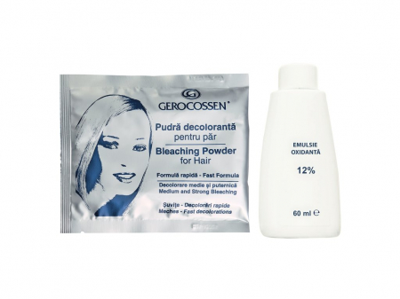 Pudra decoloranta - Pudra decoloranta 30 g + Emulsie oxidanta 12% 60 ml Gerocossen