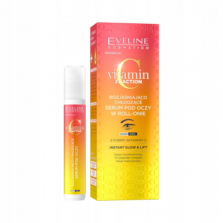 Creme/seruri ochi - Ser de ochi roll-on Iluminator&Racoritor Eveline