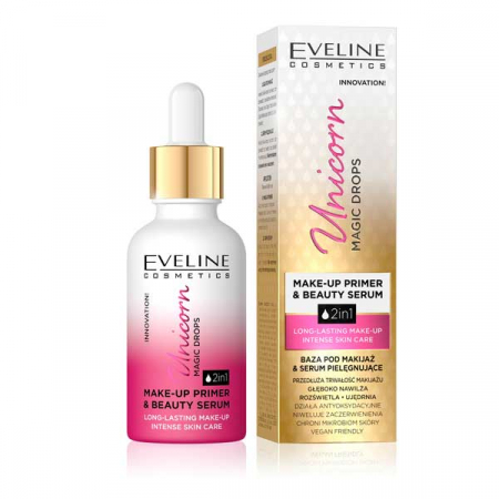 Baza machiaj/primer - SERUM MAKE-UP PRIMER 2IN1 UNICORN Eveline