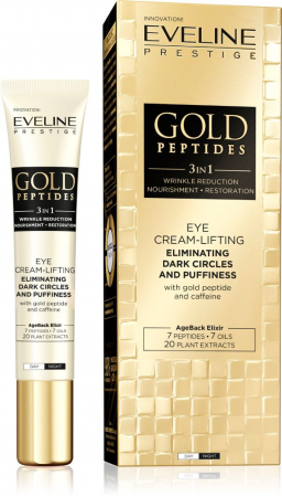 Creme/seruri ochi - Crema pentru ochi cu efect de Lifting Gold Peptides 3-1 Eveline