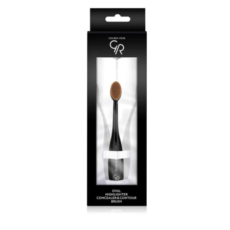 ACCESORII MAKE-UP - Pensulă de machiaj ovală pentru iluminator/corector/contur Golden Rose