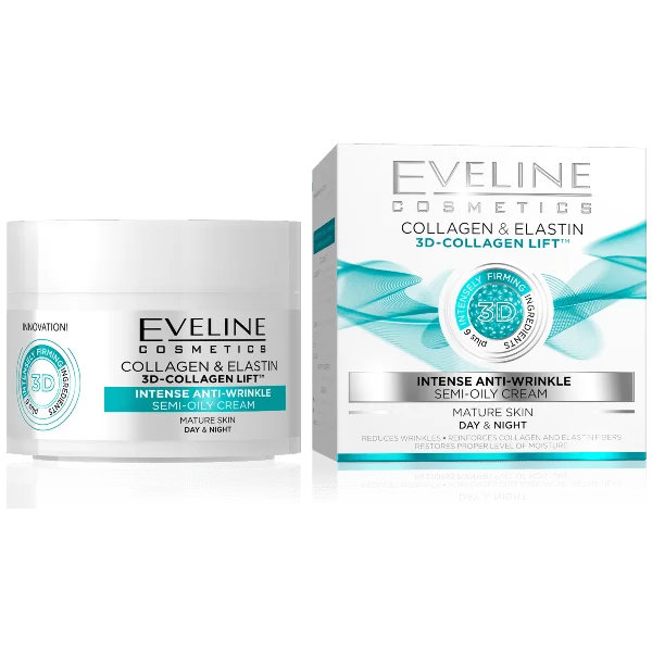 Creme de zi / noapte - Crema Intensa Antirid Collagen & Elastin 3D Lift Eveline