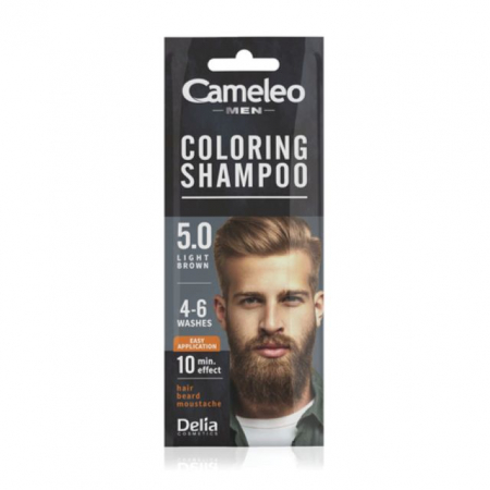 Nuantator - Șampon nuanțator Light Brown 5.0 ,Cameleo Men Delia 15 ml
