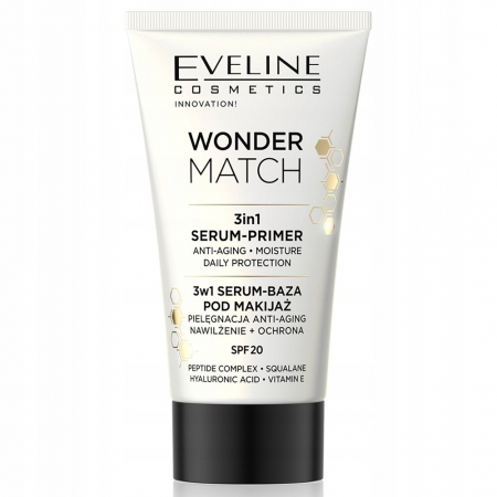 Baza machiaj/primer - Ser baza de machiaj WONDER MATCH 3in1 SPF20 Eveline