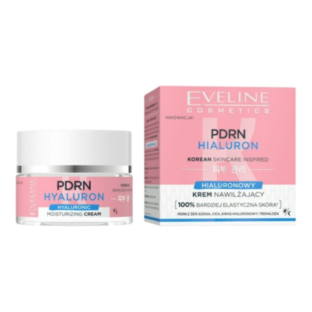 Creme de zi / noapte - Cremă hidratantă PDRN Hyaluron Korean Skincare Eveline 50 ml