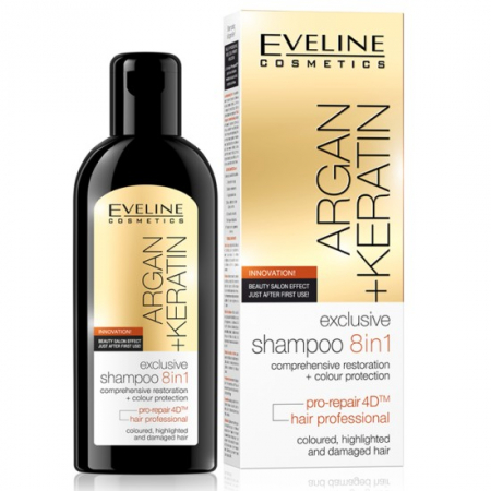 Sampon par - Sampon de par 8 in 1 ARGAN + KERATIN Eveline