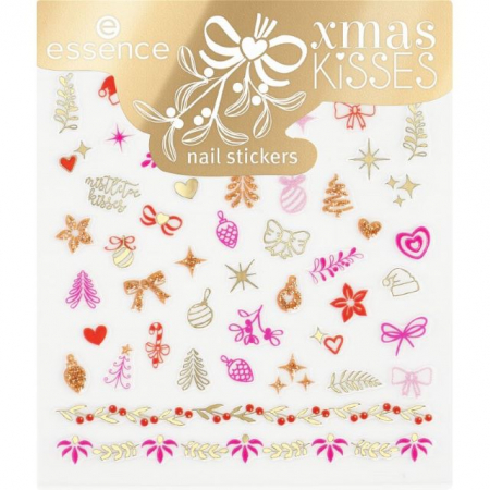 ACCESORII MANICHIURA/PEDICHIURA - Autocolante pentru unghii xmas KiSSES Essence 60 buc.