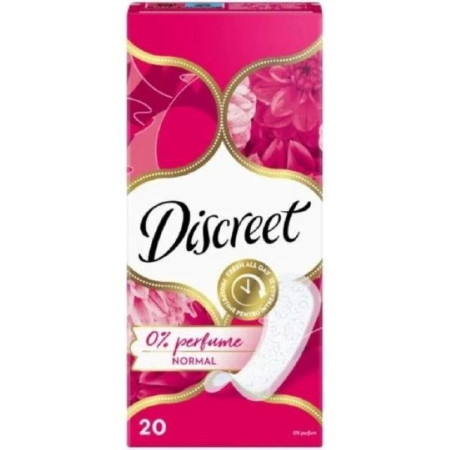 Sapun solid/lichid - Absorbante zilnice Discreet Normal 0% parfum 20 buc.