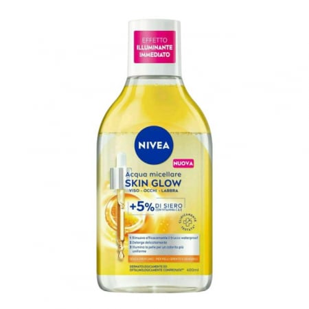 Apa micelara - Apă Micelară bifazică pentru față, ochi, buze Skin Glow NIVEA 400 ml