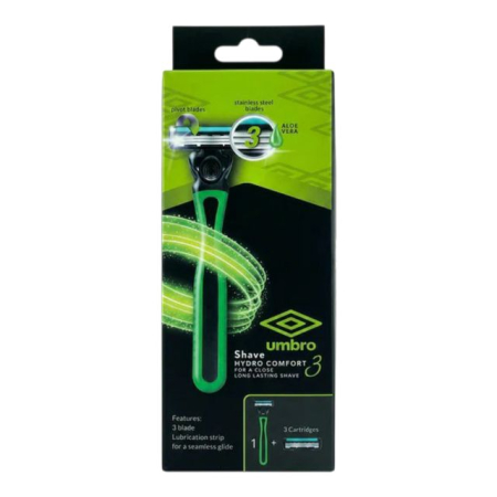 PRODUSE BARBATI - Aparat de ras + 3 rezerve Shave Hydro Comfort 3 Umbro