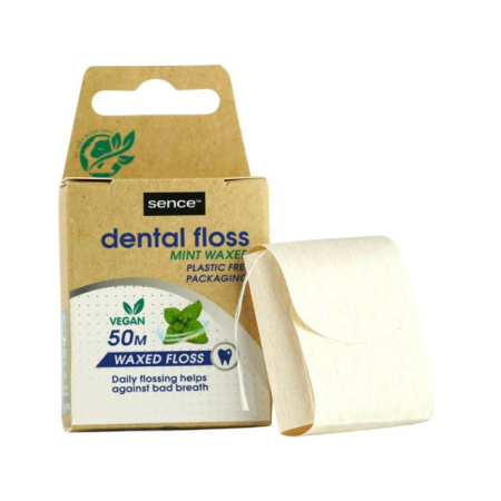 Periute dinti - Ață dentară Sence Dental Floss Mint Waxed 50 m