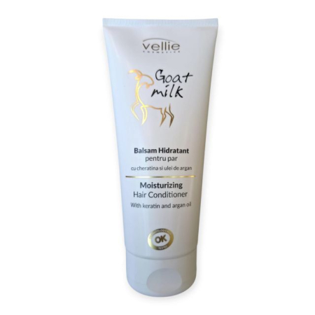 Balsam par - Balsam de păr hidratant cu extract din lapte de capră Vellie 200 ml