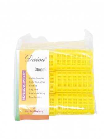 ACCESORII PAR - Bigudiu Din Plastic cu Capac 6 buc./36 mm