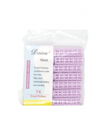 ACCESORII PAR - Bigudiuri Din Plastic cu Capac 14 buc./15 mm