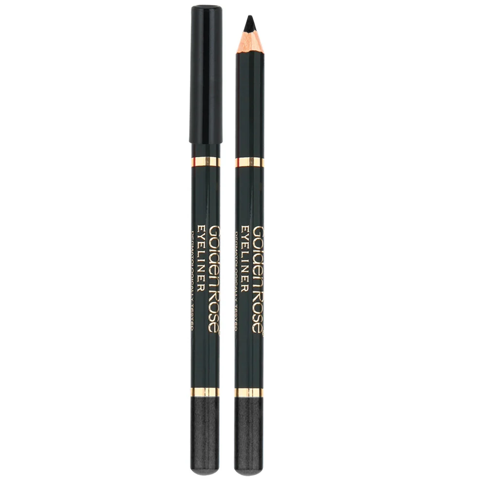 Creion dermatograf pleoape - Creion Ochi Wooden Negru Golden Rose