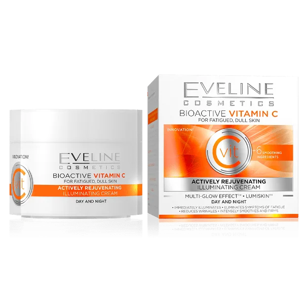 Creme de zi / noapte - Crema anti-imbatranire de zi&noapte Bioactive Vitamin C Eveline 50 ml