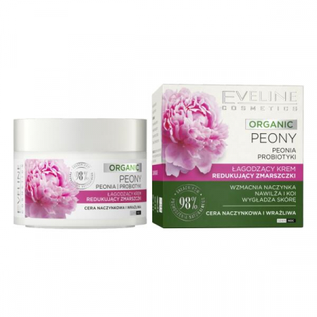 Crema calmanta, antirid de zi&noapte Organic Peony