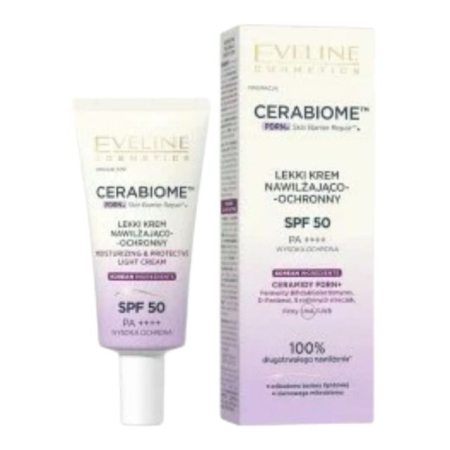 Creme de zi / noapte - Cremă de față Cerabiome Moisturizing & Protective Light Cream SPF 50 Eveline 30 ml