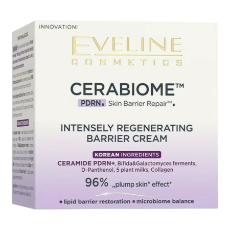 Creme de zi / noapte - Cremă de față intens reparatoare Cerabiome Intensely Regenerating Barrier Cream Eveline 50 ml