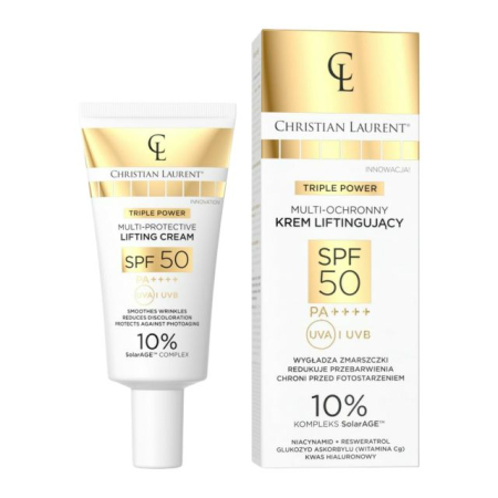Creme de zi / noapte - Cremă de față multiprotectoare SPF 50 Christian Laurent Triple Power Multi-Protective Lifting Cream 30 ml