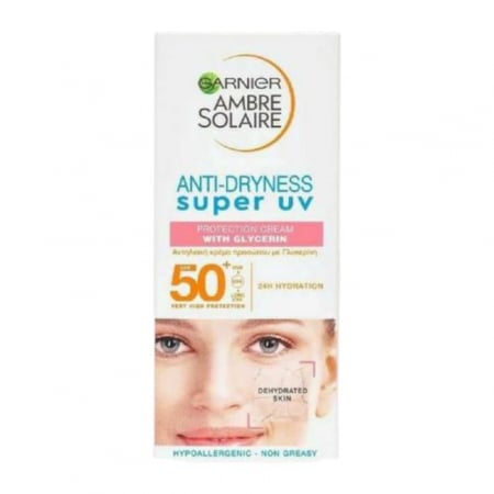 Creme de zi / noapte - Cremă de față Super UV SPF 50 Garnier Ambre Solaire 50 ml