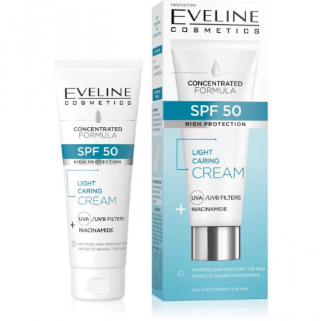 Protectie solara - Crema de Ingrijire usoara SPF 50 Concentrated Formula Eveline